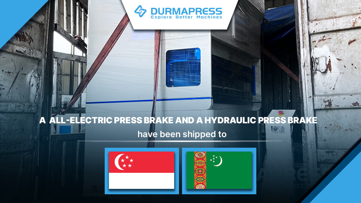 Pure electric press brake shipped to Singapore and hydraulic press brake shipped to Turkmenistan(9)