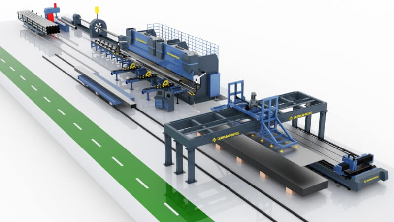 Tandem Press Brake For Light Pole
