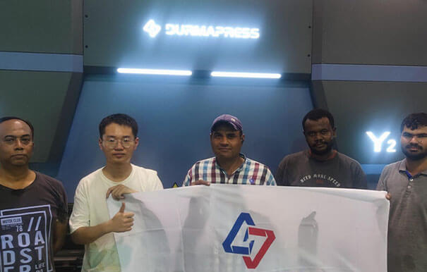 Saudi Arabia press brake and shearing machine debugging(3)