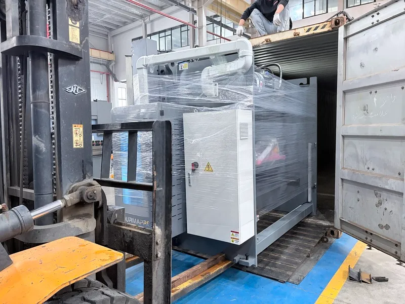 Hydraulic press brake packaging process