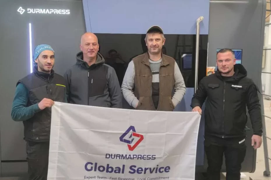 Durmapress engineering team and Slovenian customer completing machine installation