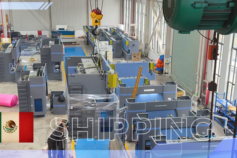 Hydraulic press brake DP-ES 310T4000 with advanced CNC control system in Durmapress factory