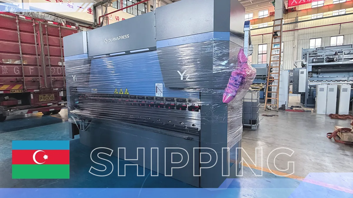 Durmapress hydraulic press brakes prepared for shipment to Azerbaijan