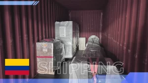 Sealed container carrying Durmapress laser cutting and press brake equipment to Colombia