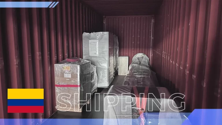 Sealed container carrying Durmapress laser cutting and press brake equipment to Colombia