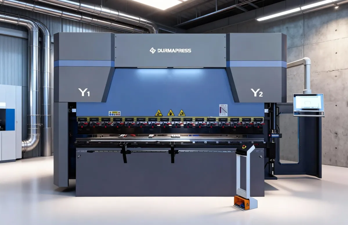 6-axis CNC press brake with automatic tool change in sheet metal bending