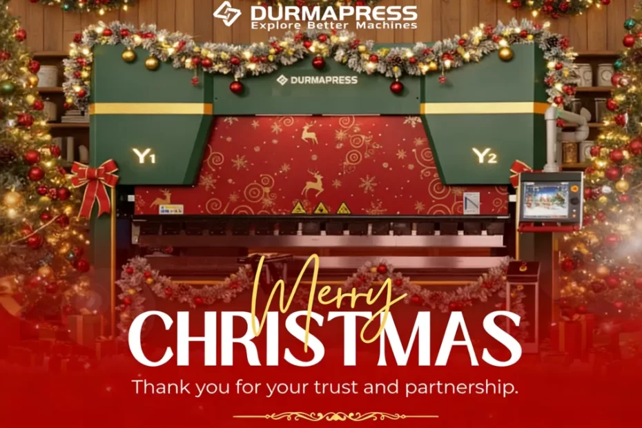 Durmapress press brake machines in a quiet workshop with winter sunlight