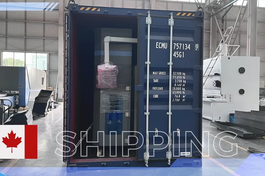 Máquina de corte láser de fibra BS3015H-6000W enviada a Canadá