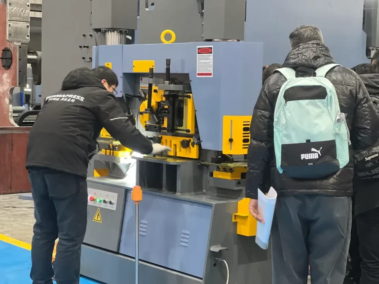 Technical discussion during factory inspection