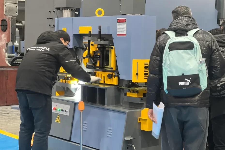 Technical discussion during factory inspection