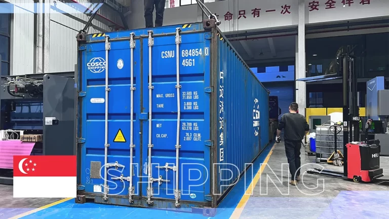 SL-12 Seam Closer Machines ready for shipment at Durmapress factory in Singapore