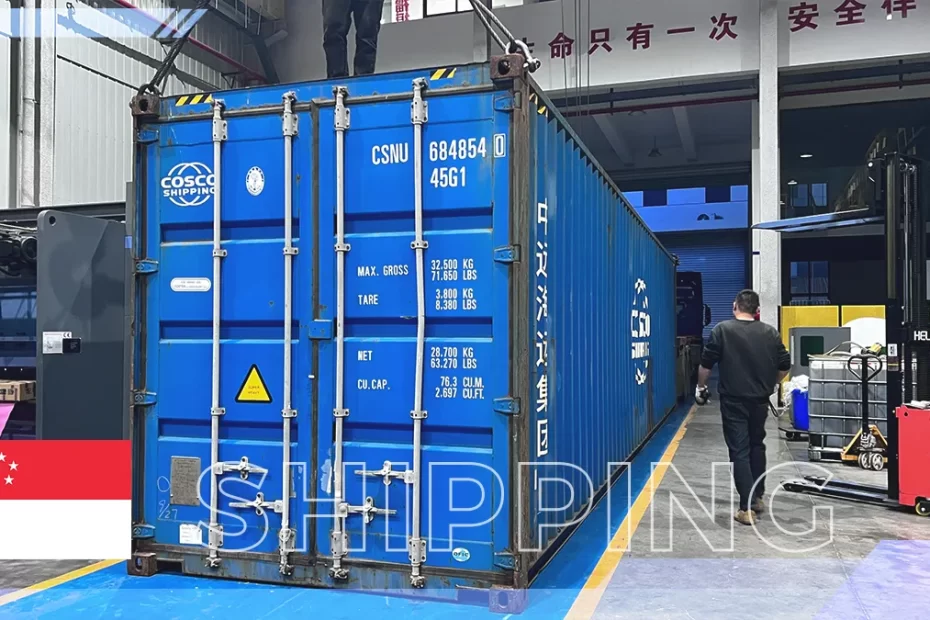 SL-12 Seam Closer Machines ready for shipment at Durmapress factory in Singapore