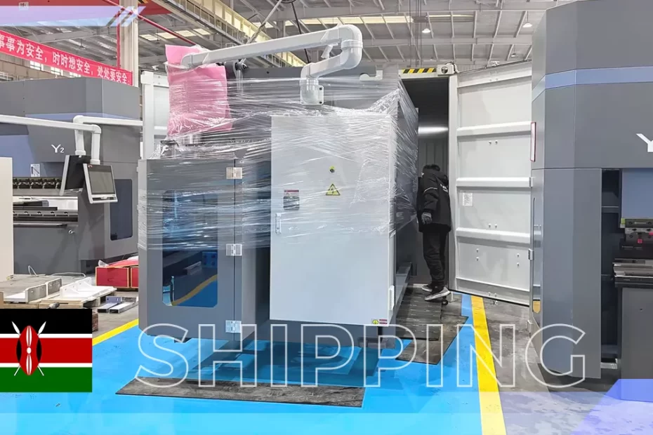Hydraulic Press Brake DP-Eco 40T1600 loaded into container for Kenya shipment