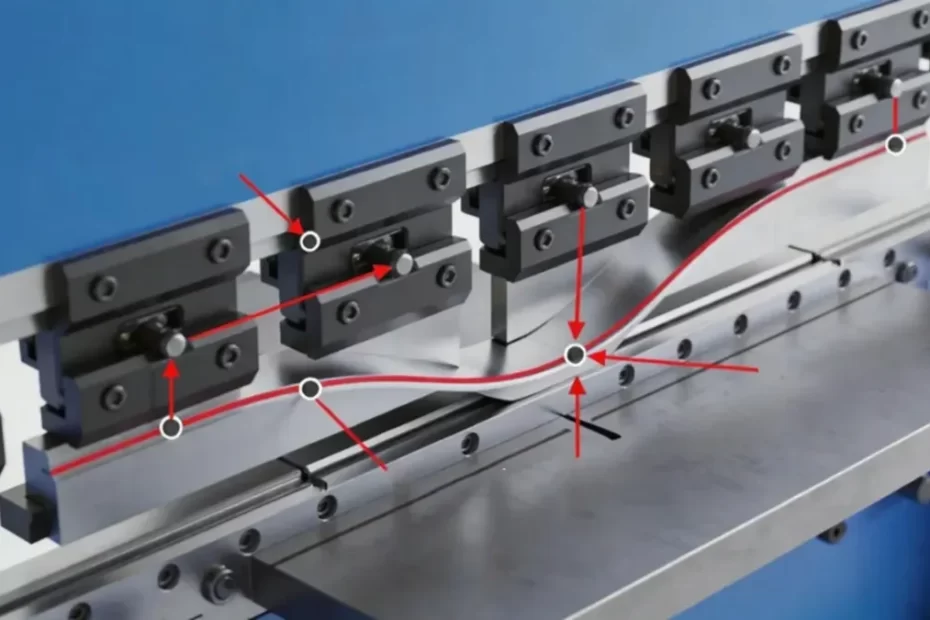 Press brake deflection during sheet metal bending