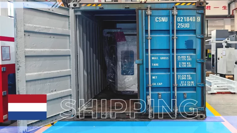 DP-EPX 30T1200 electric press brake prepared for shipment to the Netherlands