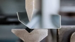press brake bending sheet metal with v die