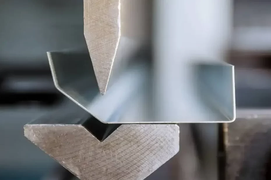 press brake bending sheet metal with v die