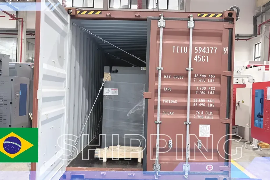 press brakes and shearing machine prepared for shipment to Brazil