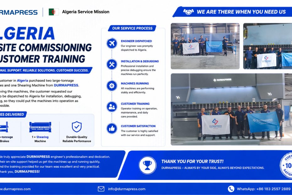 Durmapress Algeria Mission Professional On-Site Commissioning & Customer Training