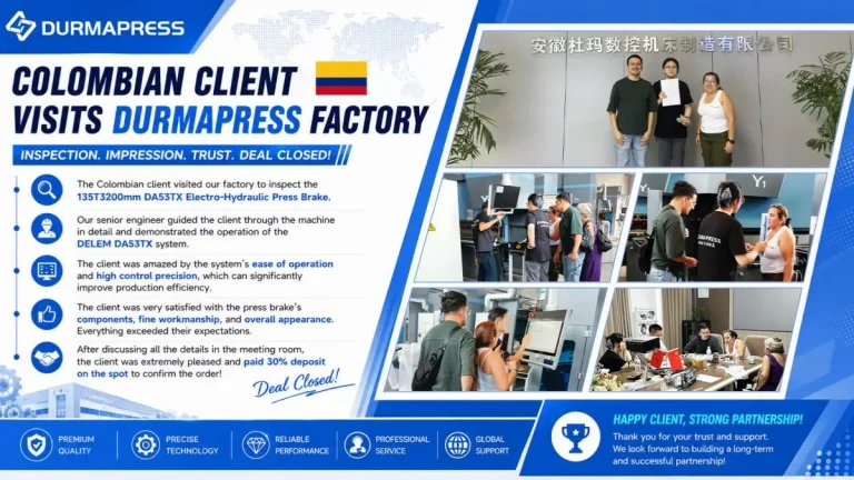 Inspection. Impression. Trust Colombian Client Visits DURMAPRESS Factory and Confirms Order