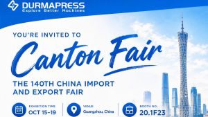 Durmapress CNC press brake at the 140th Canton Fair in Guangzhou, China, October 15–19, Booth 20.1F23.