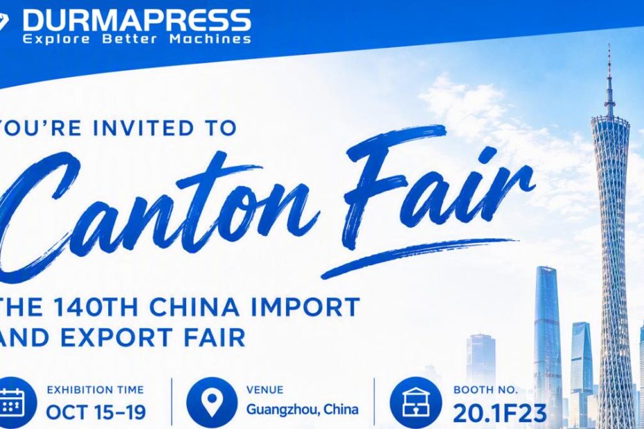Durmapress CNC press brake at the 140th Canton Fair in Guangzhou, China, October 15–19, Booth 20.1F23.