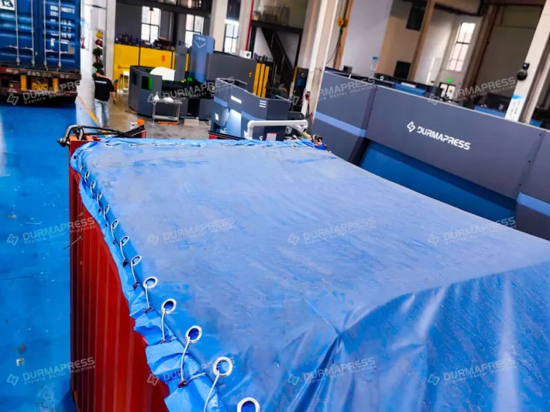 Heavy-duty rolling machine packed in moisture-proof film for export