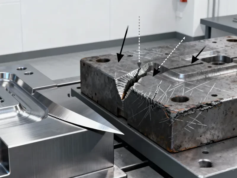 Press brake punch and die wear comparison showing damaged tooling surfaces
