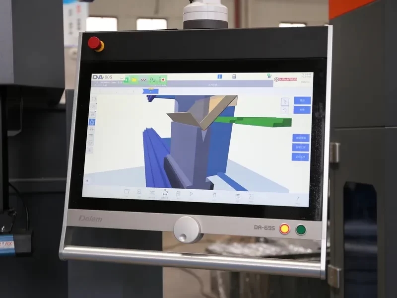 CNC press brake controller interface for bending programming
