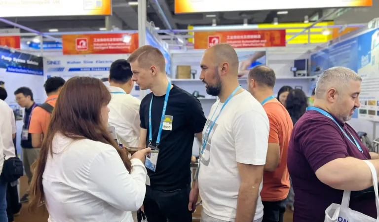 Durmapress exhibition booth at the 139th Canton Fair 2026 showcasing sheet metal machinery in Guangzhou, China